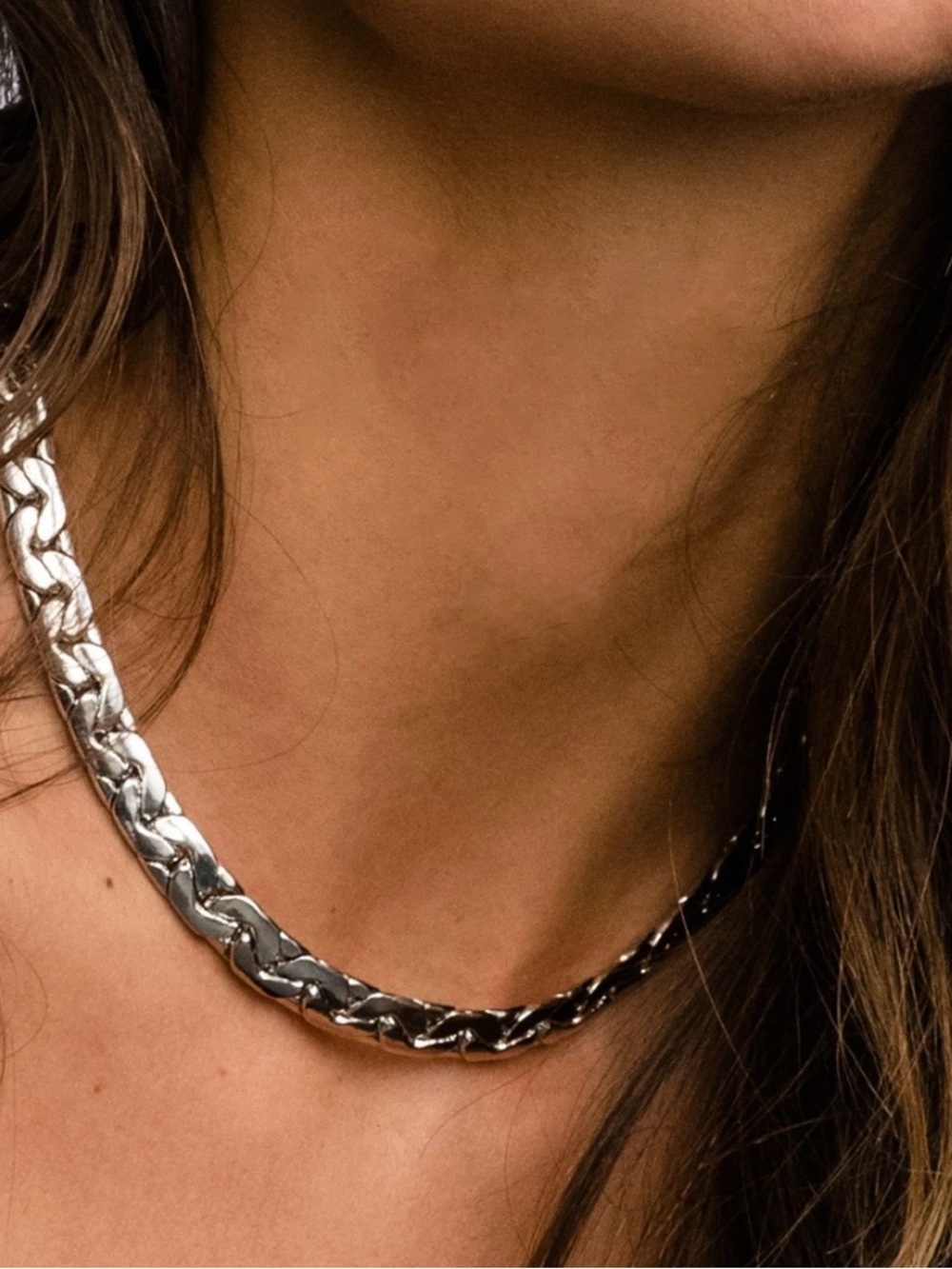 NEW Uncommon James Silver Eden Statement Chain Necklace